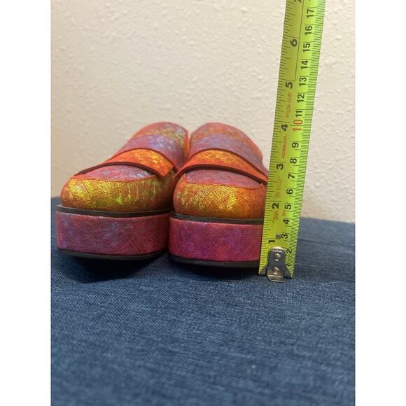 House of Holland Iridescent Rainbow Platform Loafers Women’s Size 6.5 / 37 - Picture 9 of 9